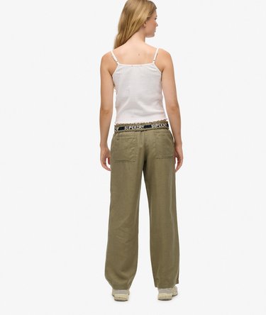 Linen Drawstring Pants Image 5