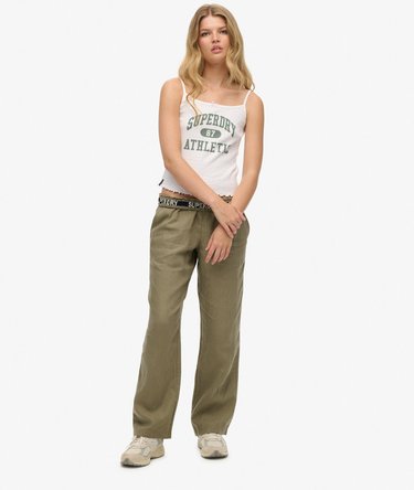 Linen Drawstring Pants Image 1