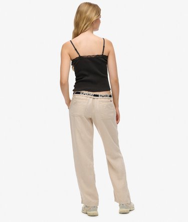 Linen Drawstring Pants Image 5