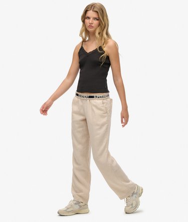 Linen Drawstring Pants Image 4