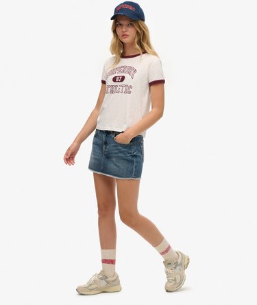 Denim Mini Skirt Image 4