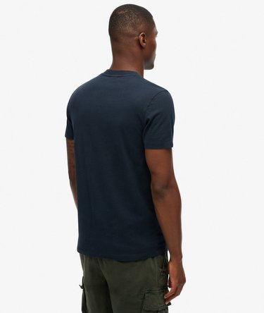T-shirt à col V et logo Essential en coton bio Image 4