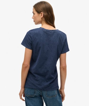 Suika Metallic Relaxed V-Neck T-Shirt Image 4