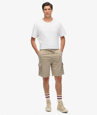 Contrast Stitch Cargo Shorts Image 1