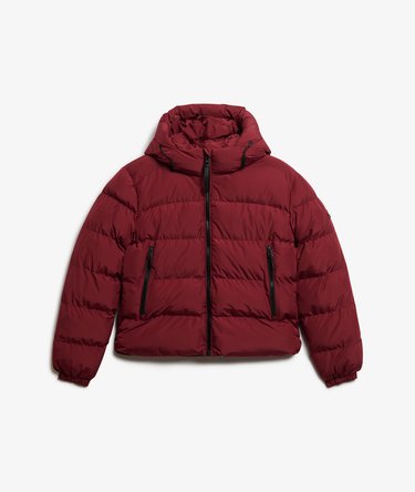 Hooded Sports Puffer Jacket Image 7