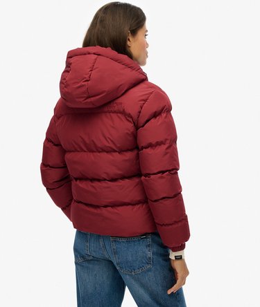 Hooded Sports Puffer Jacket Image 4