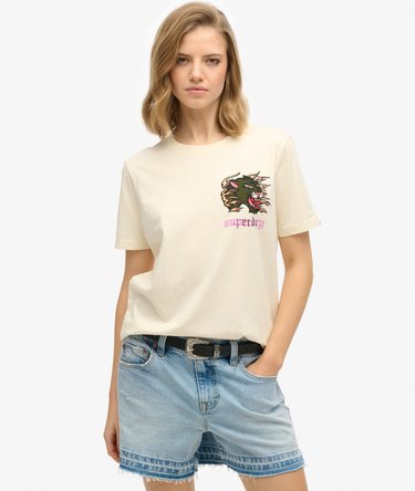Old School Tattoo Relaxed T-Shirt Image 1