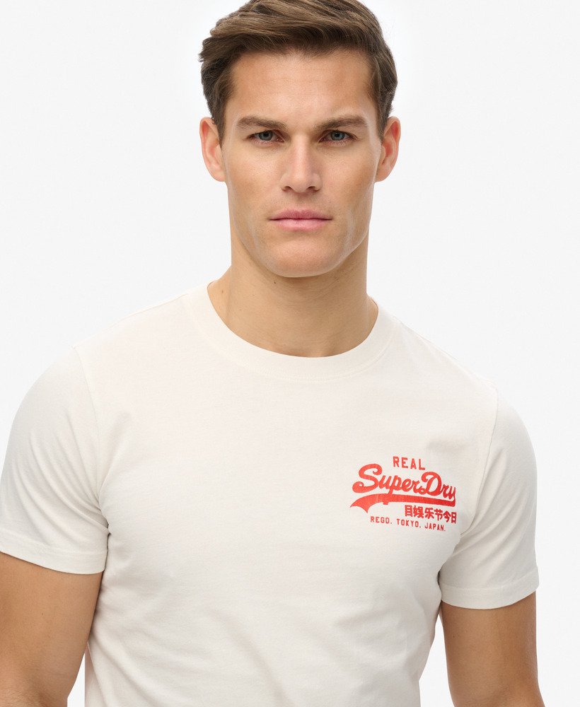mens Vintage Logo Tokyo Relaxed T-Shirt in Bone White 2