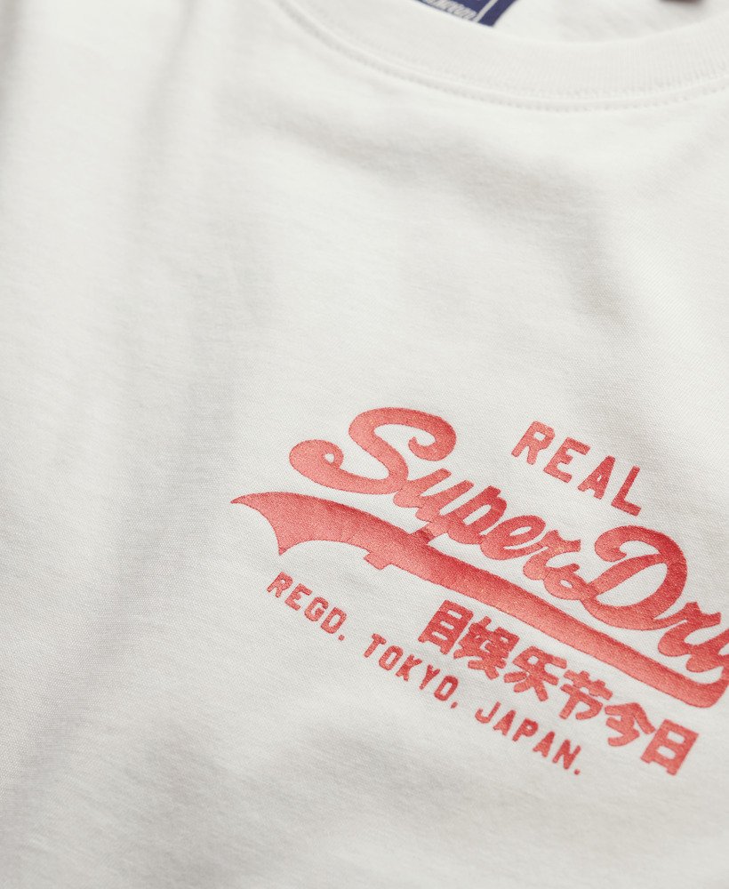 mens Vintage Logo Tokyo Relaxed T-Shirt in Bone White 2