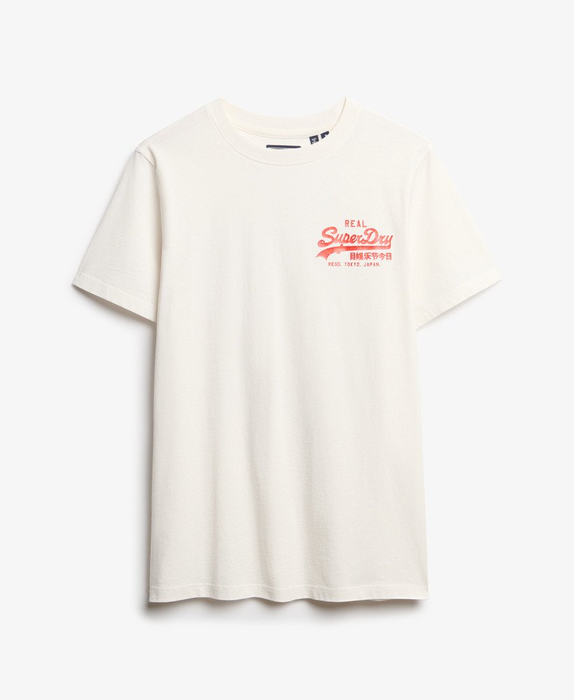 mens Vintage Logo Tokyo Relaxed T-Shirt in Bone White 2
