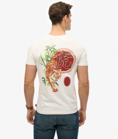 T-shirt Superdry VL Tokyo Relaxed Tee - Coupe Décontractée, Grand Logo Imprimé, Pour Homme Et Femme