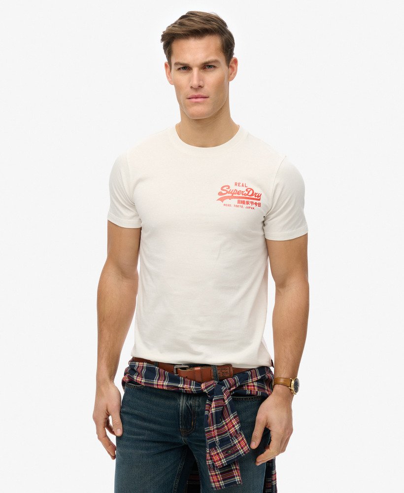 Superdry★クラシック フロントロゴ☆コットン☆Tシャツ mens Vintage Logo Tokyo Relaxed T-Shirt in Bone White 2
