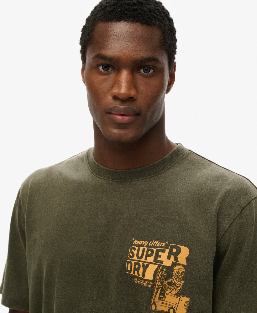 mens Trade Tools Loose T-Shirt in Surplus Goods Olive Green