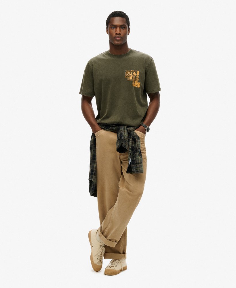 mens Trade Tools Loose T-Shirt in Surplus Goods Olive Green