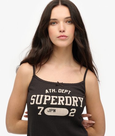 Athletic Essentials Graphic Pointelle Cami Top Image 8