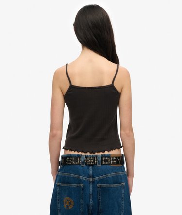 Athletic Essentials Graphic Pointelle Cami Top Image 4