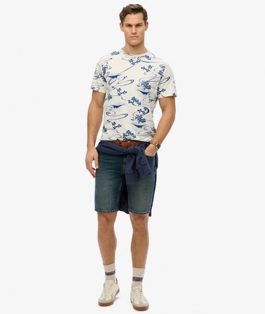 Klassisches Essential T-Shirt mit Print Image 2