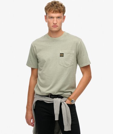 Contrast Stitch Pocket T-Shirt Image 1