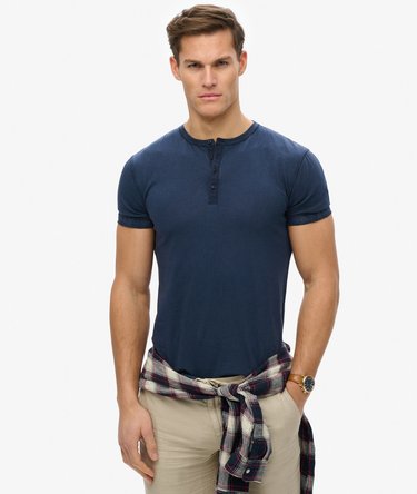 Slub Short Sleeve Jersey Grandad Top Image 1