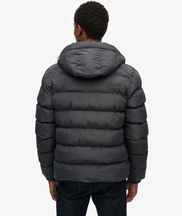 Hooded Sports Puffer Jacket Image 4