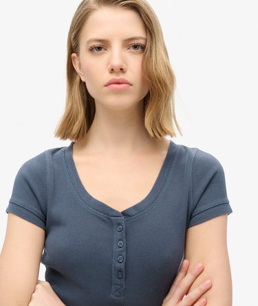 Essential Button-down-Kurzarmoberteil Image 3
