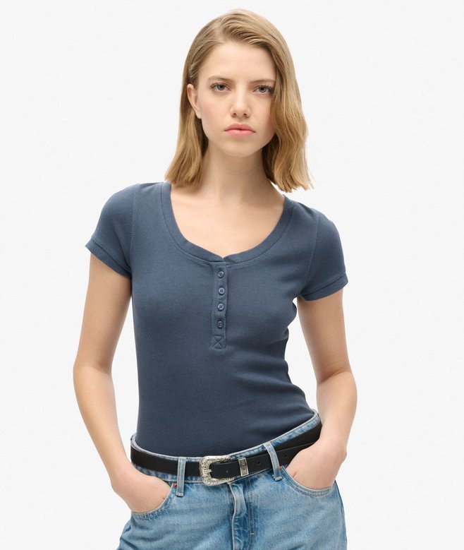 Essential Button Down Short Sleeve Top