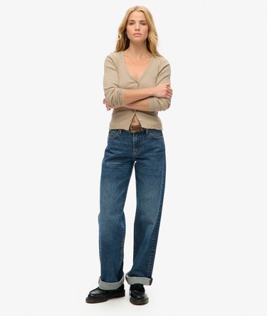 Essential Button Through Long Sleeve Top Image 2