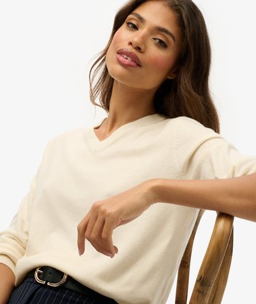 Classic V-Neck Jumper Image 2