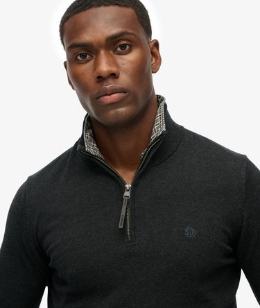 Essentials Cotton Half Zip Jumper Image 4