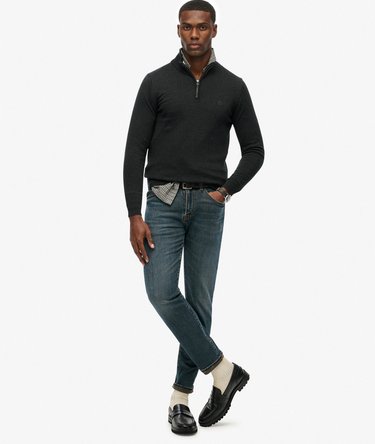 Essentials Cotton Half Zip Jumper Image 3