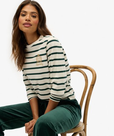 Country Club Long Sleeve Stripe Top Image 2
