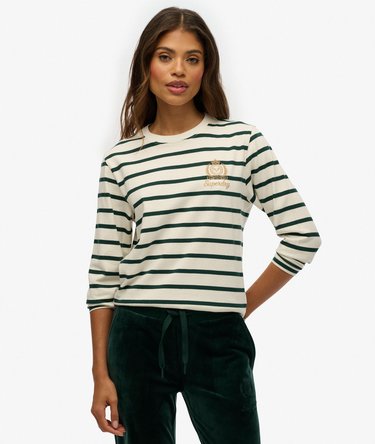Country Club Long Sleeve Stripe Top Image 1
