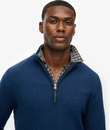 Wool Blend Half Zip Jumper Image 4
