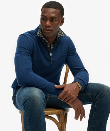 Wool Blend Half Zip Jumper Image 2