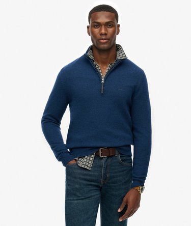 Wool Blend Half Zip Jumper Image 1