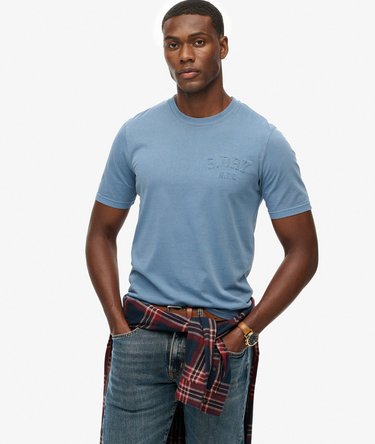 Athletic relaxed T-shirt met reliëfopdruk Image 1