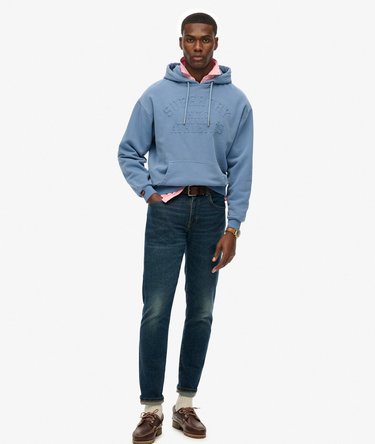 Athletic Embossed Oversized Hoodie Image 3