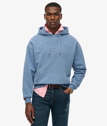 Athletic Embossed Oversized Hoodie Image 1