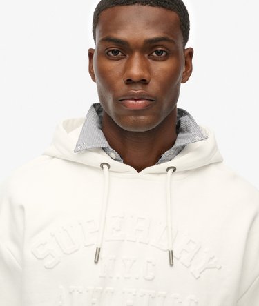 Athletic Embossed Oversized Hoodie Image 4