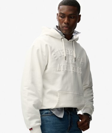 Athletic Embossed Oversized Hoodie Image 2