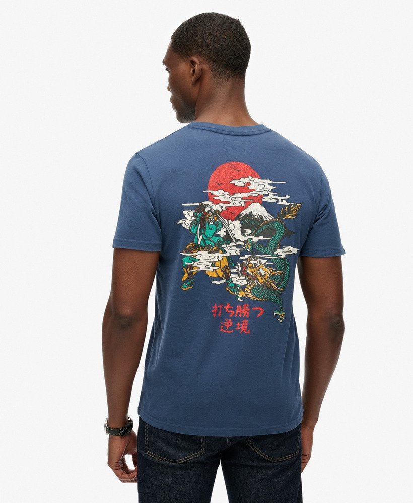 mens Vintage Logo Tokyo Relaxed T-Shirt in INSIGNIA BLUE | Superdry US