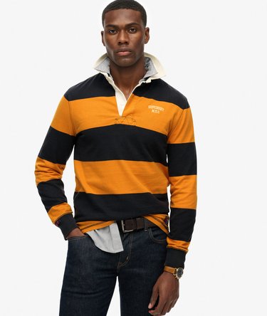 Vintage Athletic Stripe Rugby Top Image 1