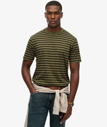 The Merchant Store – T-Shirt mit Streifen Image 1