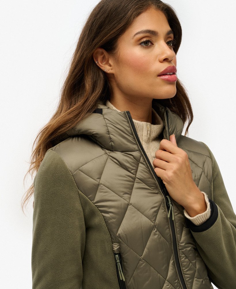 womens Hooded Heritage Storm Jacket in Dusty Olive Green | Superdry UK