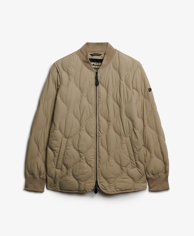 womens Short Quilted Liner Jacket in Winter Twig Beige | Superdry US
