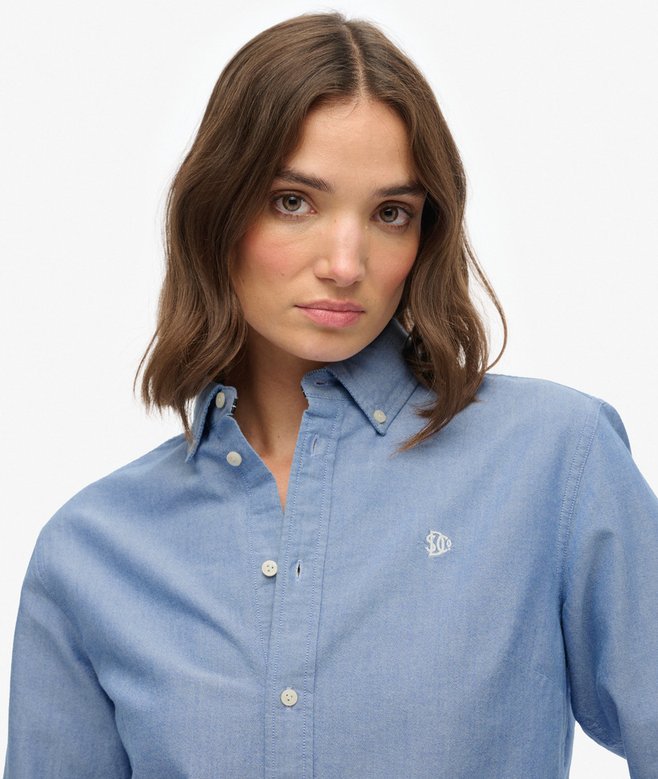 Chemise Femme Covington Essentials – Taille S – Transparente à Pois – Manches Longues