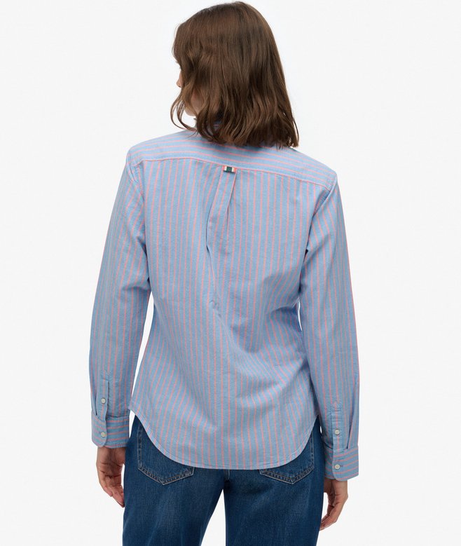 Chemise Oxford Slim à Col Boutonné pink city chambray oxford pours