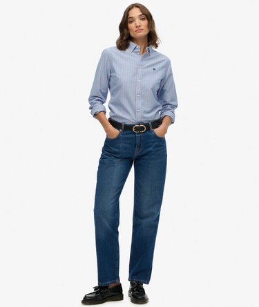 Slim Oxford Button Down Long Sleeve Shirt Image 3