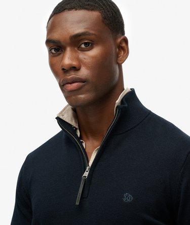 Essentials Cotton Half Zip Jumper Image 4