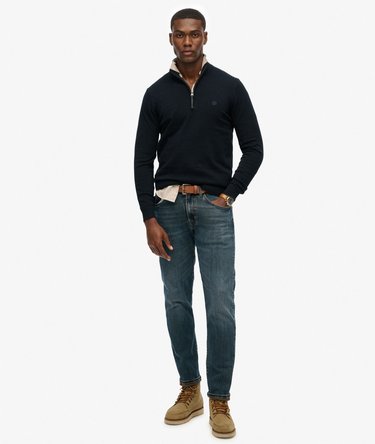 Essentials Cotton Half Zip Jumper Image 3